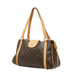 ルイ ヴィトン モノグラム ストレーザPM ハンドバッグ ショルダーバッグ M51186 ブラウン PVC レザー レディース LOUIS VUITTON 【中古】
