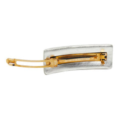 シャネル ココマーク ヴィンテージ バレッタ ヘアクリップ ヘアアクセサリー シルバー レザー レディース CHANEL 【中古】