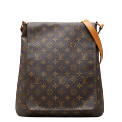 ルイ ヴィトン モノグラム ミュゼット 斜め掛け ショルダーバッグ M51256 ブラウン PVC レザー レディース LOUIS VUITTON 【中古】