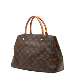 ルイ ヴィトン モノグラム モンテーニュMM ハンドバッグ ショルダーバッグ 2WAY M41056 ブラウン PVC レザー レディース LOUIS VUITTON 【中古】