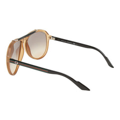 グッチ ティアドロップ サングラス GG1029 ブラウン ブラック プラスチック メンズ GUCCI 【中古】