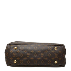 ルイ ヴィトン モノグラム パラスMM ハンドバッグ ショルダーバッグ 2WAY M41148 ブラウン レッド PVC レザー レディース LOUIS VUITTON 【中古】