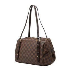 ルイ ヴィトン ダミエ リヴィントンPM トートバッグ ショルダーバッグ N41157 ブラウン PVC レザー レディース LOUIS VUITTON 【中古】