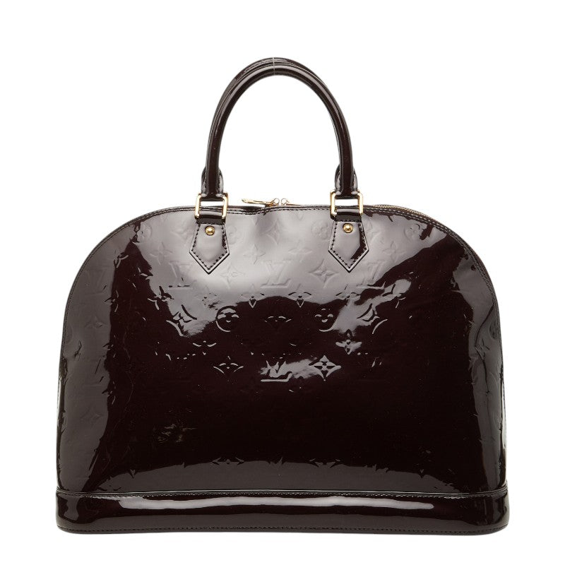 ルイ ヴィトン モノグラム ヴェルニ アルマGM ハンドバッグ M93595 アマラント パープル パテントレザー レディース LOUIS VUITTON 【中古】