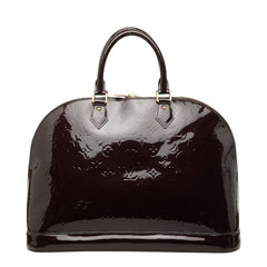 ルイ ヴィトン モノグラム ヴェルニ アルマGM ハンドバッグ M93595 アマラント パープル パテントレザー レディース LOUIS VUITTON 【中古】