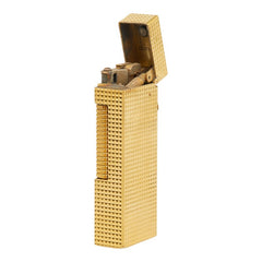 ダンヒル ローラー ライター ガスライター ダイヤモンドカット 着火不可 ゴールド メンズ Dunhill 【中古】