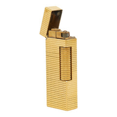 ダンヒル ローラー ライター ガスライター ダイヤモンドカット 着火不可 ゴールド メンズ Dunhill 【中古】