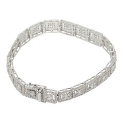 K18WG ホワイトゴールド ダイヤモンド ダイヤ5.50ct ブレスレット レディース 【中古】