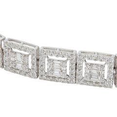 K18WG ホワイトゴールド ダイヤモンド ダイヤ5.50ct ブレスレット レディース 【中古】