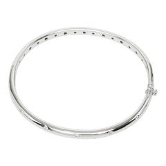 K18WG ホワイトゴールド ダイヤ0.18ct バングル レディース 中古
