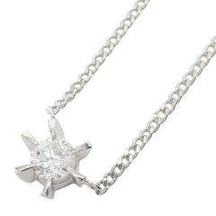 Pt850 プラチナ ダイヤ0.30ct プチネックレス トーエイクラウン TOEI CROWN ネックレス レディース 【中古】