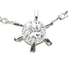 Pt850 プラチナ ダイヤ0.30ct プチネックレス トーエイクラウン TOEI CROWN ネックレス レディース 【中古】