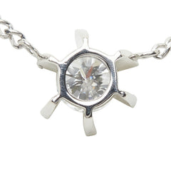 Pt850 プラチナ ダイヤ0.30ct プチネックレス トーエイクラウン TOEI CROWN ネックレス レディース 【中古】