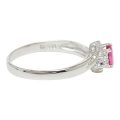 Pt900 プラチナ ルビー0.37ct ダイヤ0.03ct リング 指輪 レディース 14.5号 【中古】
