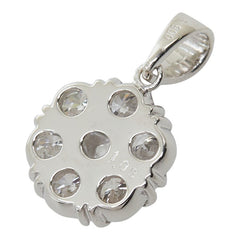 Pt900 プラチナ ダイヤモンド ダイヤ1.08ct フラワーモチーフ ペンダントトップ ネックレス レディース 【中古】