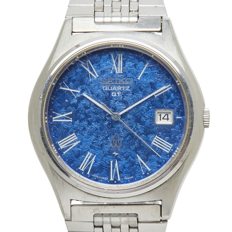 セイコー アルバ 腕時計 0822-7000-G クオーツ ブルー文字盤 ステンレススチール レディース SEIKO 【中古】