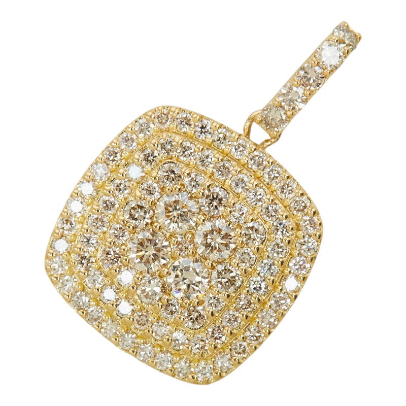 K18YG イエローゴールド ダイヤモンド ダイヤ1.00ct ペンダントトップ ネックレス レディース 【中古】