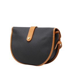 サンローラン YSLロゴ 斜め掛け ショルダーバッグ ブラック ブラウン PVC レザー レディース SAINT LAURENT 【中古】