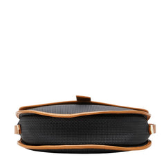 サンローラン YSLロゴ 斜め掛け ショルダーバッグ ブラック ブラウン PVC レザー レディース SAINT LAURENT 【中古】