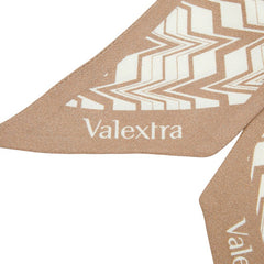ヴァレクストラ シルクバンド アブストラクト ドローイング スカーフ ベージュ アイボリー シルク レディース Valextra 【中古】