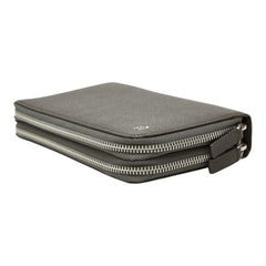 ダンヒル ダブルジップ トラベルコンパニオン トラベルケース 長財布 セカンドバッグ カーキグリーン レザー メンズ Dunhill 【中古】