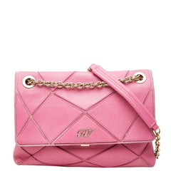 Roger Vivier ロジェヴィヴィエ プリズミック チェーン ショルダーバッグ ピンク レザー レディース 【中古】