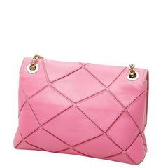 Roger Vivier ロジェヴィヴィエ プリズミック チェーン ショルダーバッグ ピンク レザー レディース 【中古】