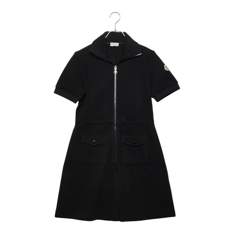 モンクレール VESTITO 半袖 ワンピース アイコンパッチ サイズS ブラック コットン レディース MONCLER 【中古】