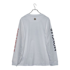 モンクレール 長袖Tシャツ ロンT カットソー アドレスデザイン サイズL ホワイト コットン メンズ MONCLER 【中古】