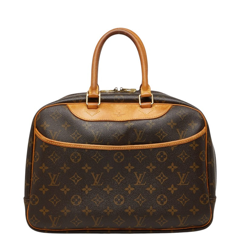 ルイ ヴィトン モノグラム ドーヴィル ハンドバッグ M47270 ブラウン PVC レザー レディース LOUIS VUITTON 【中古】