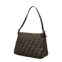 フェンディ ズッカ ハンドバッグ ワンショルダー 26325 ブラウン キャンバス レザー レディース FENDI 【中古】