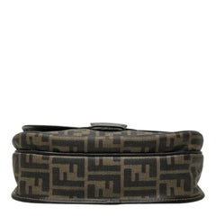 フェンディ ズッカ 斜め掛け ショルダーバッグ ブラウン系 キャンバス レザー レディース FENDI 【中古】