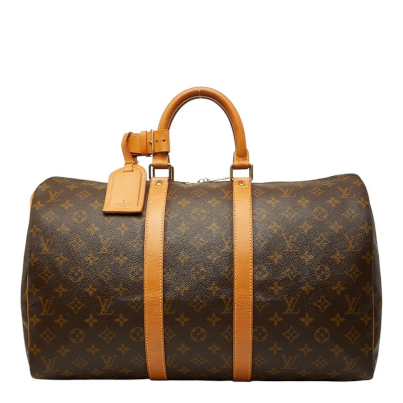 ルイ ヴィトン モノグラム キーポル45 ボストンバッグ ハンドバッグ M41428 ブラウン PVC レザー レディース LOUIS VUITTON 中古
