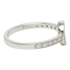 ティファニー Pt950 プラチナ ダイヤモンド ハーフエタニティ サークル リング 指輪 レディース TIFFANY&Co. 9.5号 【中古】