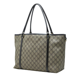 グッチ GGスプリーム トートバッグ ショルダーバッグ 197953 ベージュ ブラウン PVC レザー レディース GUCCI 【中古】