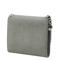 ステラマッカートニー ファラベラ 三つ折り財布 グレー ポリエステル レザー レディース Stella McCartney 【中古】