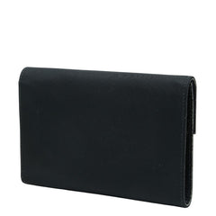 プラダ 三角ロゴプレート 三つ折り財布 ブラック ナイロン レザー レディース PRADA 【中古】