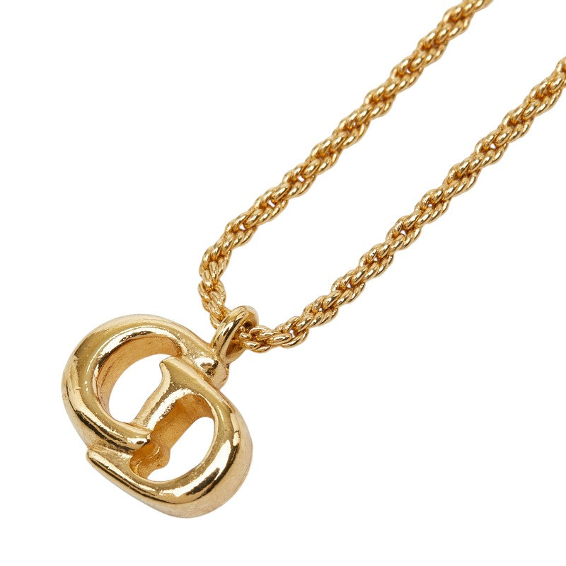 ディオール CDロゴ ネックレス ゴールド メッキ レディース Dior 【中古】