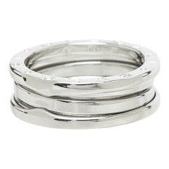 ブルガリ B-ZERO1 ビーゼロワン 2バンド リング 指輪 #56 K18WG ホワイトゴールド メンズ BVLGARI 中古