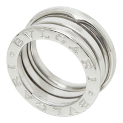 ブルガリ B-ZERO1 ビーゼロワン 3バンド リング 指輪 #46 K18WG ホワイトゴールド レディース BVLGARI 中古
