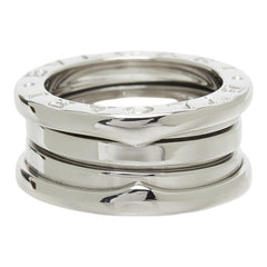 ブルガリ B-ZERO1 ビーゼロワン 3バンド リング 指輪 #46 K18WG ホワイトゴールド レディース BVLGARI 中古