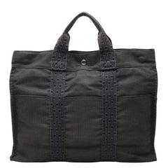 エルメス エールライン トートMM ハンドバッグ トートバッグ グレー キャンバス レディース HERMES 【中古】