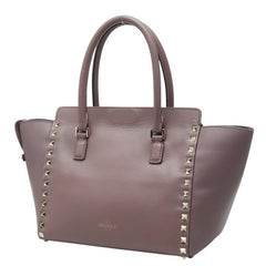 ヴァレンチノ ガラヴァーニ ロックスタッズ ハンドバッグ ショルダーバッグ 2WAY BG-L540BOL2 パープル系 レザー レディース Valentino 【中古】