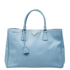 プラダ 三角ロゴプレート トートバッグ BN1844 ライトブルー サフィアーノレザー レディース PRADA 【中古】