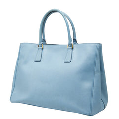 プラダ 三角ロゴプレート トートバッグ BN1844 ライトブルー サフィアーノレザー レディース PRADA 【中古】