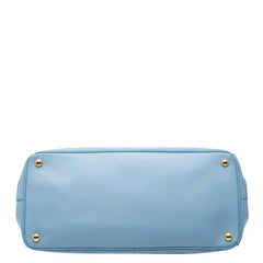 プラダ 三角ロゴプレート トートバッグ BN1844 ライトブルー サフィアーノレザー レディース PRADA 【中古】