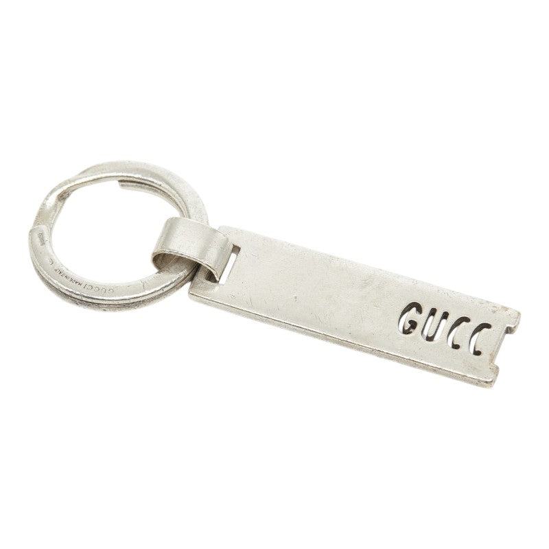 グッチ ロゴプレート キーリング キーホルダー SV925 シルバー レディース GUCCI 【中古】