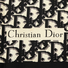 ディオール トロッター スカーフ ブラック ベージュ シルク レディース Dior 【中古】