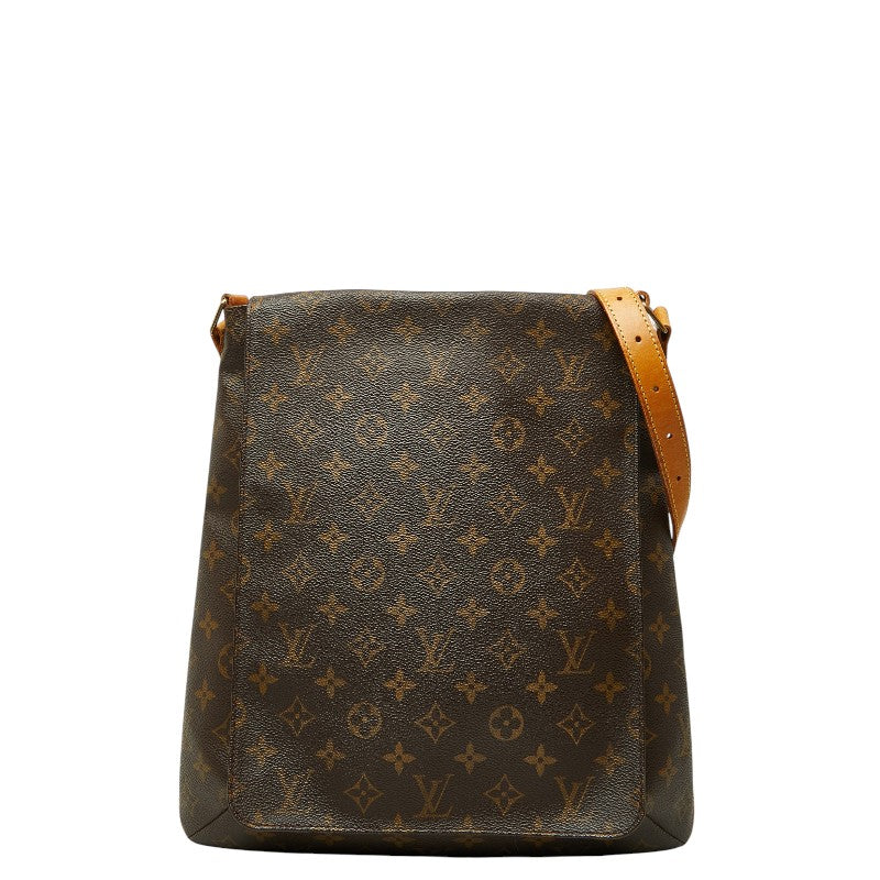 ルイ ヴィトン モノグラム ミュゼット 斜め掛け ショルダーバッグ M51256 ブラウン PVC レザー レディース LOUIS VUITTON 【中古】