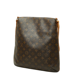 ルイ ヴィトン モノグラム ミュゼット 斜め掛け ショルダーバッグ M51256 ブラウン PVC レザー レディース LOUIS VUITTON 【中古】